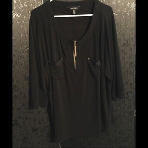 Ellen Tracy half zip top